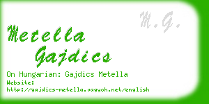 metella gajdics business card
